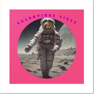 American galentine girl on planet sam Posters and Art